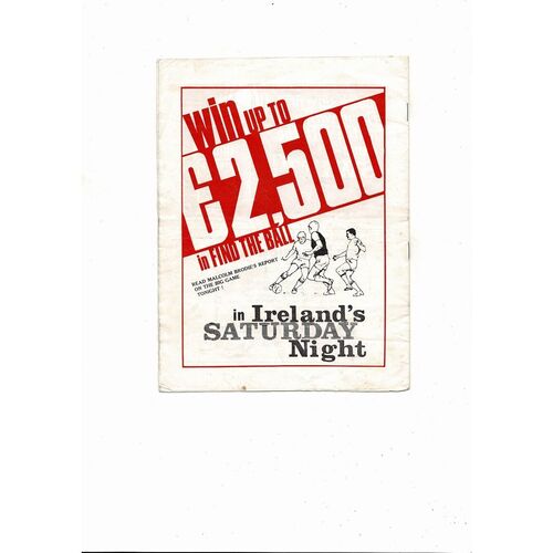 1966 Northern Ireland v England Football Programme
