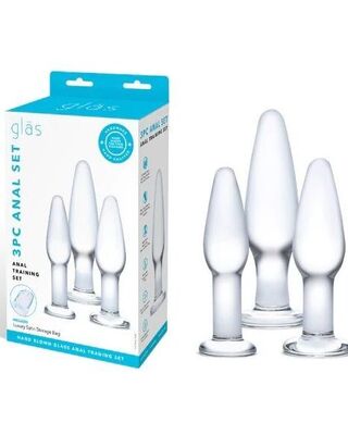 Glas Anal Training Butt Plug Set
