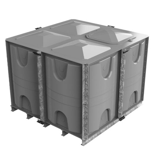 PW.2X2X1.5.IFB.AG - 6000 LITRE SECTIONAL WATER TANK, INTERNALLY FLANGED BASE (IFB)