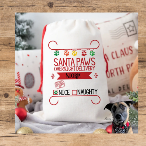 Personalised Small Christmas Sack, 29cm x 39cm