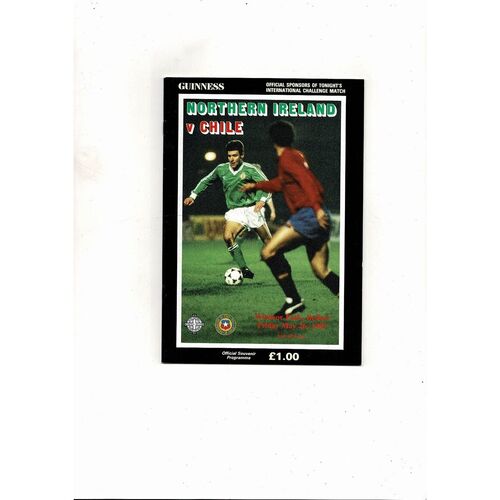 1989 Northern Ireland v Chile Football Programme