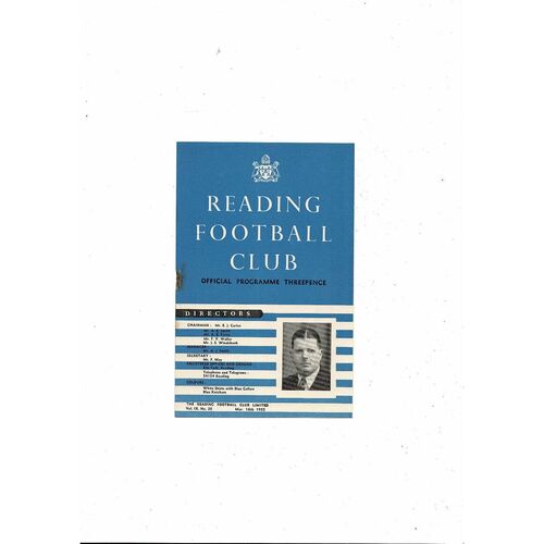Southern League v Northern League Friendly Football Programme 1954/55 @ Reading