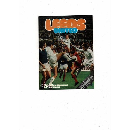 1974/75 Leeds United v Wimbledon FA Cup Football Programme