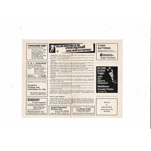 1973/74 Bishop's Stortford v Ashington FA Amateur Cup Semi Final Rep @ Brentford