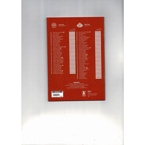 2025/26 Brentford v Sunderland Football Programme