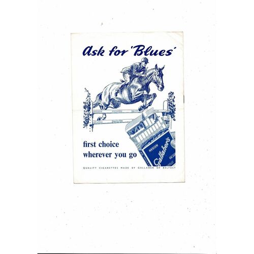 1960 Ards v Linfield Irish Cup Final Football Programme