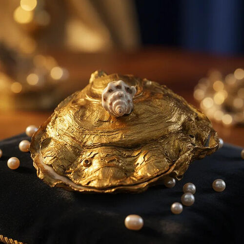 Handcrafted Oyster Shell Trinket Box