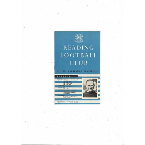 1949/50 Reading v Bristol City Football Programme + Small Press Cutting