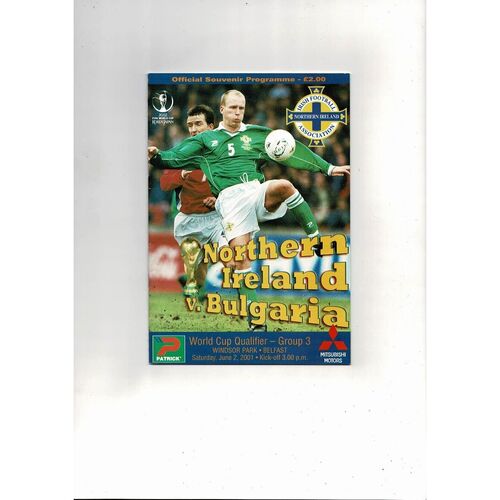 2001 Northern Ireland v Bulgaria Football Programme