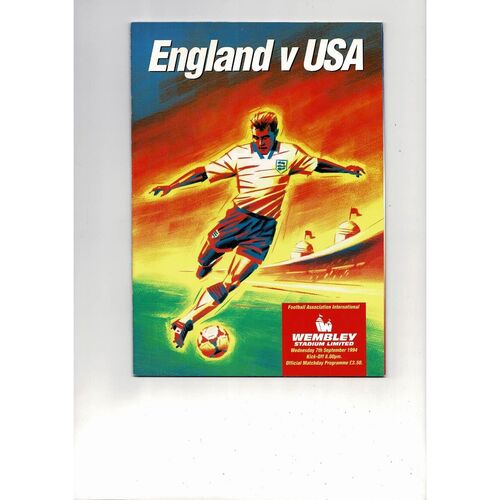 1994 England v USA Football Programme