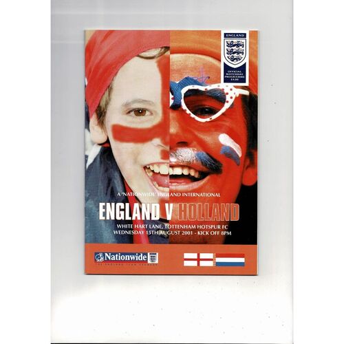 2001 England v Holland @ Tottenham Hotspur