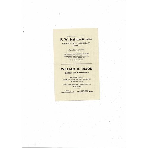 1958/59 Netherfield v Horwich RMI Football Programme Dec.15th