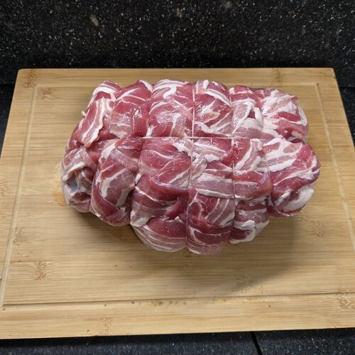 Turkey breast wrapped in smoked streaky bacon