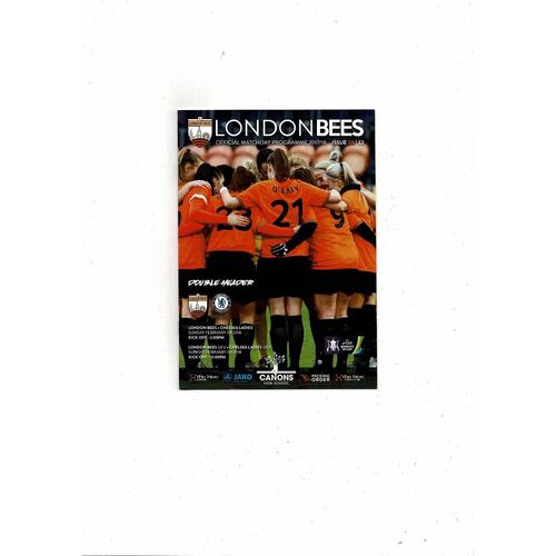 2017/18 London Bees v Chelsea Women's FA Cup Football Programme