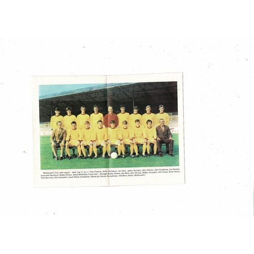 Motherwell v Tottenham Hotspur Texaco Cup Football Programme 1970/71