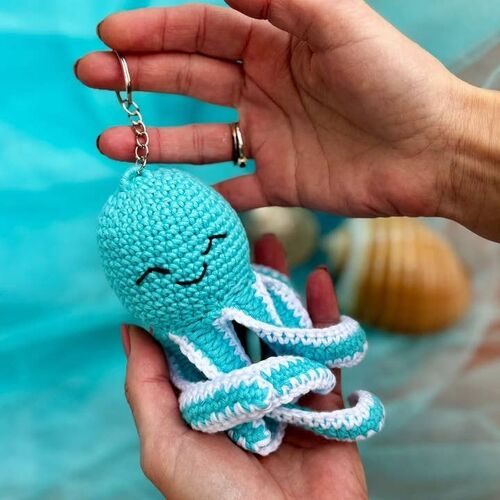 Knitty Critters Sealife Keyrings - Octopus