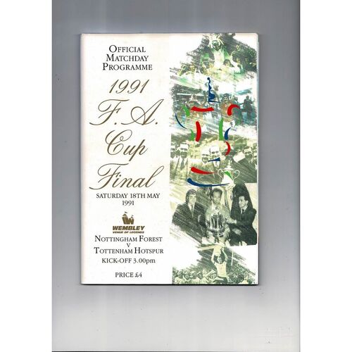 1991 Nottingham Forest v Tottenham Hotspur FA Cup Final Football Programme