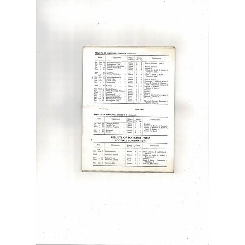 Tottenham Hotspur Football Handbook 1957/58