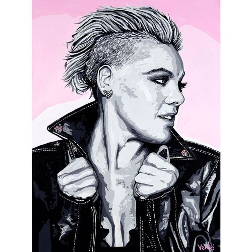 Original Pink Painting by Sue Verity