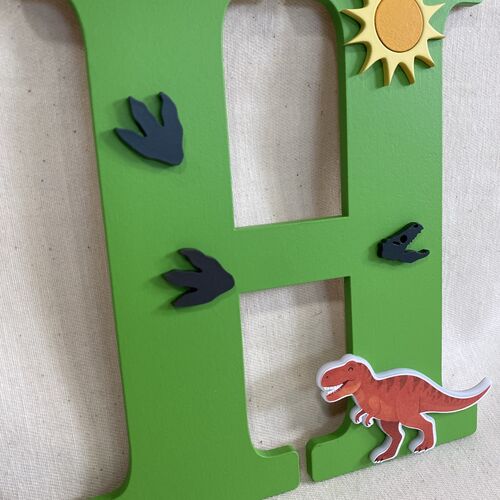 Personalised Dinosaur Name Letters – Kids Bedroom & Nursery Wall Decor