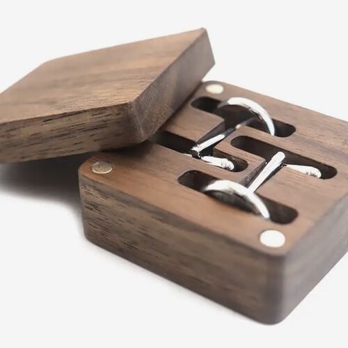 Magnetic High Quality Wooden Cufflinks Box
