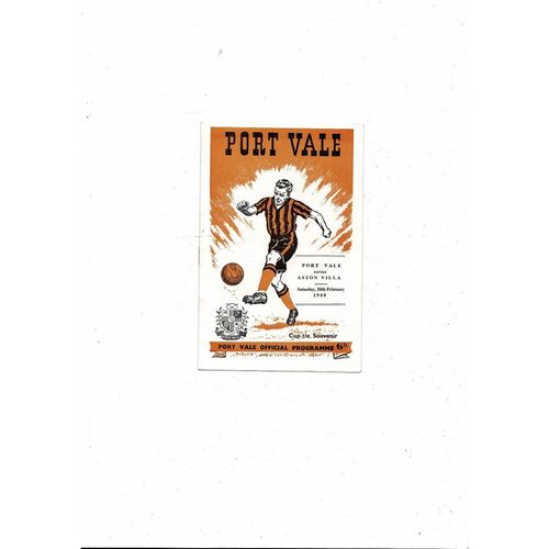 1959/60 Port Vale v Aston Villa FA Cup Football Programme
