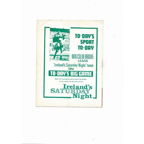 1971 Northern Ireland v England Football Programme