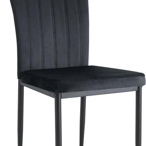 mcc direct Dining Chairs, Velvet High Back Kitchen Chairs with Upholstered Soft Seat and Metal Legs for Home, Office, Dining and Reception - Elle