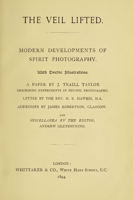 1894 | The Veil Lifted