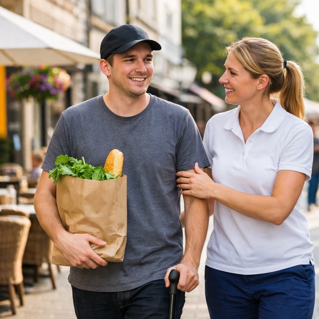 Brain injury physiotherapy supporting community access and mobility rehabilitation