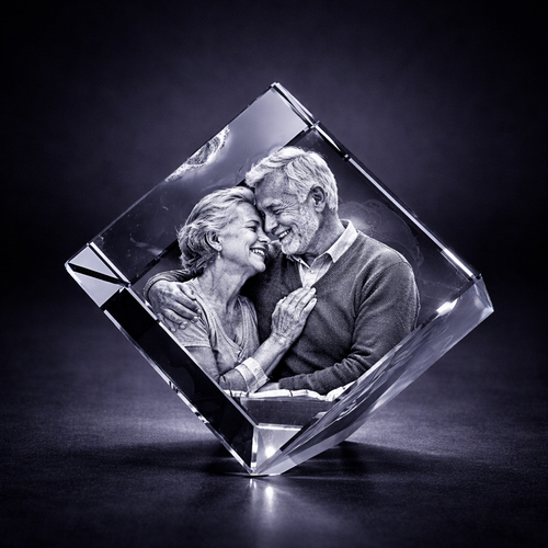 Iona 3D Crystal Cube – 60×60×60mm