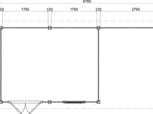 388cm x 300cm + 300cm Veranda