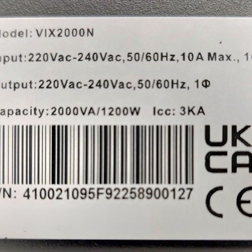 2000VA Battery Back Up (U.P.S)