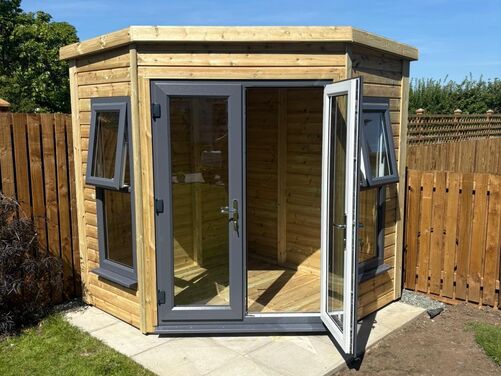 #PVC106 7x7 Corner Summer House