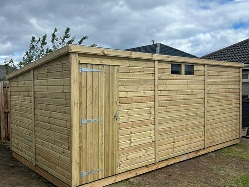 18x10 Pent Shed Workshop 