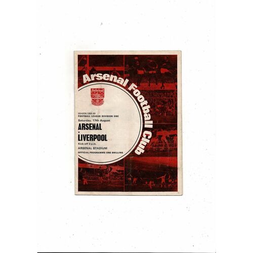 1968/69 Arsenal v Liverpool Football Programme