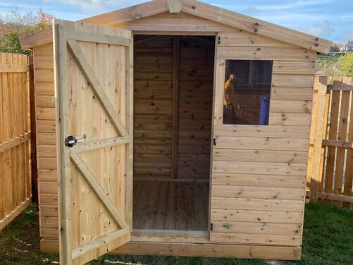 #A080 8x6 Apex Reverse Shed