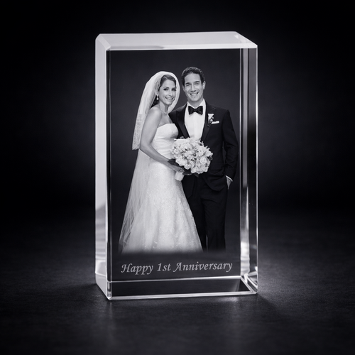 Arran 3D Crystal Block Photo Gift – 10×6×6cm