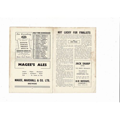 1953 Bolton Wanderers v Everton FA Cup Semi Final Football Programme @ Manchester City