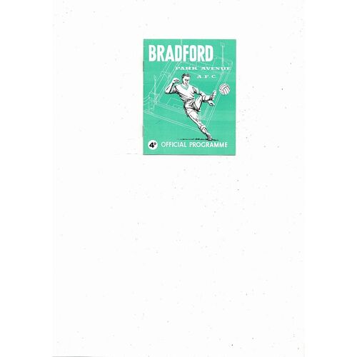 1962/63 Bradford Park Avenue v Coventry City Football Programme