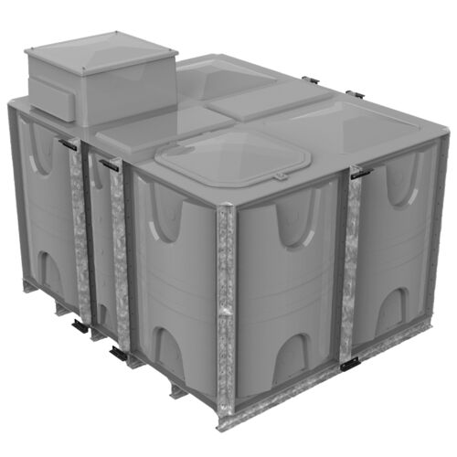 PW.2.5X2X1.5.IFB.AB - 7500 LITRE SECTIONAL WATER TANK, INTERNALLY FLANGED BASE (IFB) C/W FVH