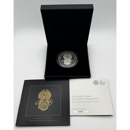 Queen beasts silver proof FDC 2021 ‘ The Griffin of Edward’ coin