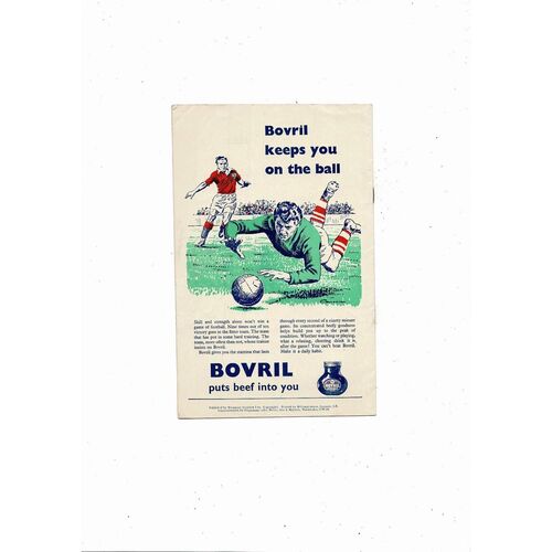 1957 England v France Football Programme