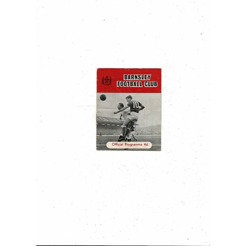 1962/63 Barnsley v Millwall Football Programme