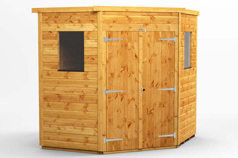Corner Shed 6x6 Double Door and Window