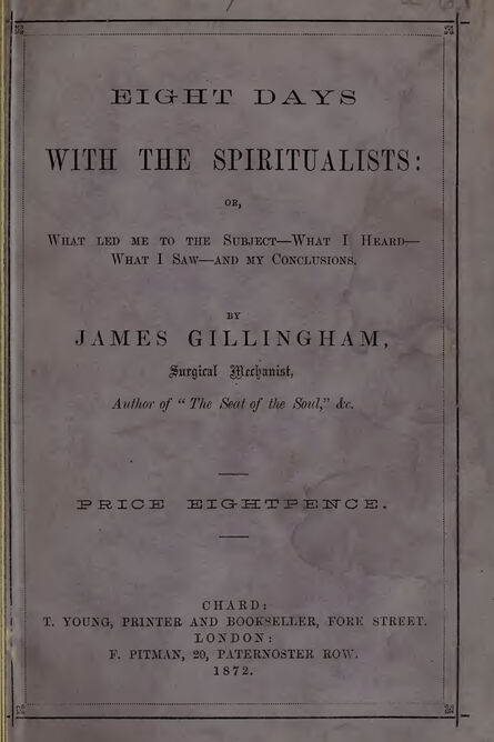 1872 | Eight Days with The Spiritualists