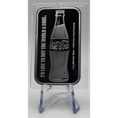 Coca - cola one ounce pure silver bar