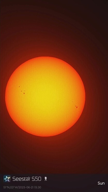 SAFE solar viewing June 2025