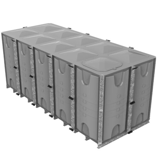 PW.5X2X2.IFB.AG - 20,000 LITRE SECTIONAL WATER TANK, INTERNALLY FLANGED BASE (IFB)
