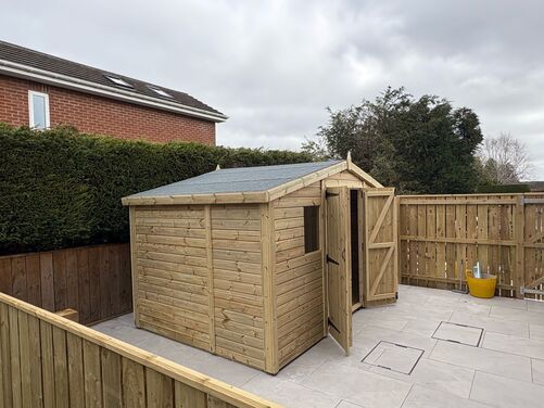 #A017 12x10 Apex Reverse Shed